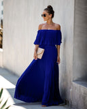 Eternal Love Pleated Maxi Dress - Royal - FINAL SALE