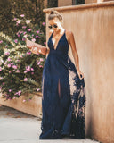 Antonia Maxi Dress - Navy - One Size