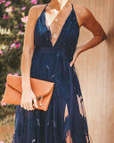 Antonia Maxi Dress - Navy - One Size