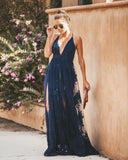 Antonia Maxi Dress - Navy - One Size