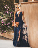 Antonia Maxi Dress - Navy - One Size