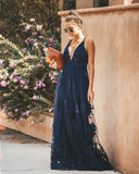 Antonia Maxi Dress - Navy - One Size