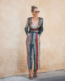 Pop The Champagne Pocketed Sequin Jumpsuit