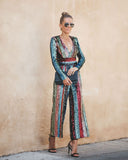 Pop The Champagne Pocketed Sequin Jumpsuit