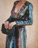 Pop The Champagne Pocketed Sequin Jumpsuit