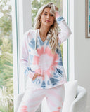 Jacuzzi Cotton Blend Pocketed Tie Dye Hoodie