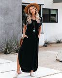 Farmers Market Pocketed Modal Maxi Dress - Black