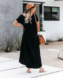 Farmers Market Pocketed Modal Maxi Dress - Black