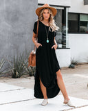 Farmers Market Pocketed Modal Maxi Dress - Black