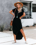 Farmers Market Pocketed Modal Maxi Dress - Black