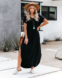 Farmers Market Pocketed Modal Maxi Dress - Black