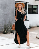 Farmers Market Pocketed Modal Maxi Dress - Black