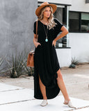 Farmers Market Pocketed Modal Maxi Dress - Black