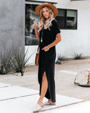 Farmers Market Pocketed Modal Maxi Dress - Black