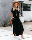 Farmers Market Pocketed Modal Maxi Dress - Black