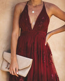 Antonia Maxi Dress - Wine