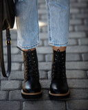 Brycen Faux Leather Lace Up Boot - FINAL SALE