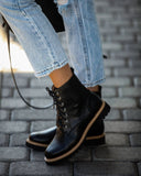 Brycen Faux Leather Lace Up Boot - FINAL SALE
