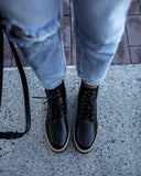 Brycen Faux Leather Lace Up Boot - FINAL SALE