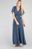 Naples Flutter Sleeve Wrap Maxi