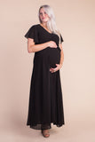 Naples Flutter Sleeve Wrap Maxi