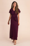 Naples Flutter Sleeve Wrap Maxi