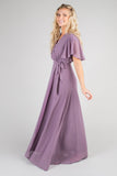Naples Flutter Sleeve Wrap Maxi