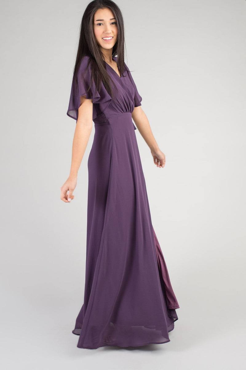 Naples Flutter Sleeve Wrap Maxi