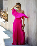 Eternal Love Pleated Maxi Dress - Fuchsia - FINAL SALE
