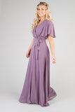 Naples Flutter Sleeve Wrap Maxi