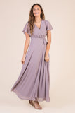 Naples Flutter Sleeve Wrap Maxi