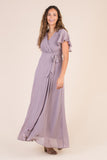 Naples Flutter Sleeve Wrap Maxi