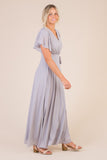 Naples Flutter Sleeve Wrap Maxi