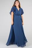 Naples Flutter Sleeve Wrap Maxi