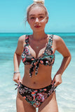 Boho Floral Tie-Front Bikini