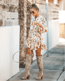 Vienne Floral Adjustable Balloon Sleeve Dress