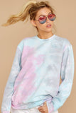 Blur The Lines Blue And Pink Tie Dye Sweatshirt