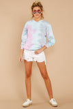 Blur The Lines Blue And Pink Tie Dye Sweatshirt