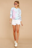 Blur The Lines Blue And Pink Tie Dye Sweatshirt