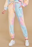 Dreaming In Color Pink Multi Tie Dye Joggers