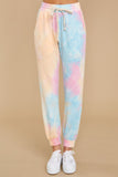 Dreaming In Color Pink Multi Tie Dye Joggers