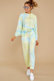 Dreaming In Color Yellow Multi Tie Dye Joggers