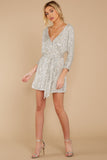 Show Stopper Champagne Sequin Dress