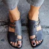 Plain  Flat  Peep Toe  Casual Slippers