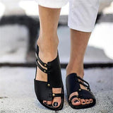 Plain  Flat  Peep Toe  Casual Slippers
