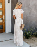 Fill Your Heart Lace Maxi Dress - Cream