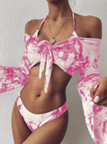 Giraffe Tunic Sling Three Pieces Bikini Set