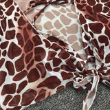 Giraffe Tunic Sling Three Pieces Bikini Set