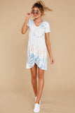 The Desert White Tie Dye Side Knot Dress