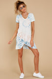 The Desert White Tie Dye Side Knot Dress